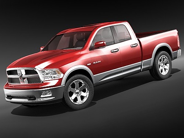dodge ram 2009 crew 3d model - dodge ram 2009 crew cab hipoly... by squir